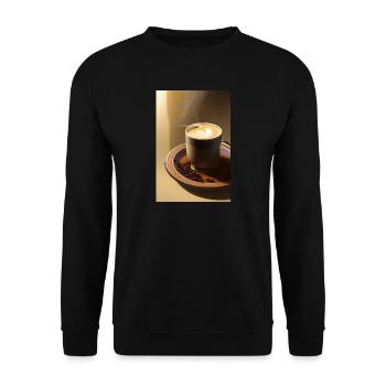 Coffee, coffee beans - Unisex Sweatshirt - black - Front - Alina (178cm) & Michal (187cm)