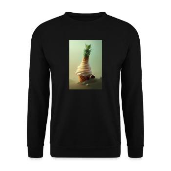 Eiscreme - Unisex Pullover - Schwarz - Vorne - Alina (178cm) & Michal (187cm)