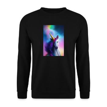 Unicorn - Unisex Sweatshirt - black - Front - Alina (178cm) & Michal (187cm)