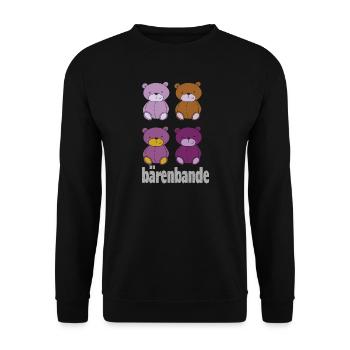 bärenbande - Unisex Pullover - Schwarz - Vorne - Alina (178cm) & Michal (187cm)
