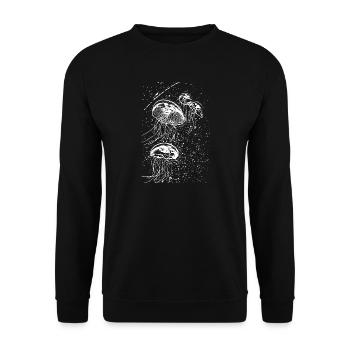 Qualle - Unisex Pullover - Schwarz - Vorne - Alina (178cm) & Michal (187cm)
