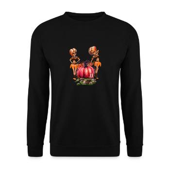 Design mignon d’Halloween - Sweat-shirt Unisexe - noir - Devant - Alina (178cm) & Michal (187cm)