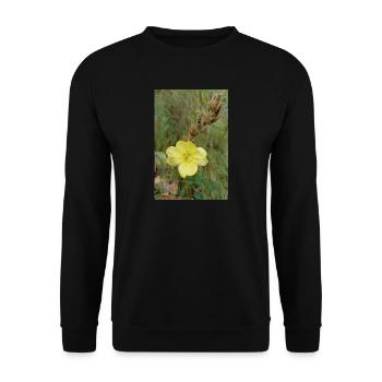 Good Morning Yellow Evening Primrose - Unisex Sweatshirt - black - Front - Alina (178cm) & Michal (187cm)