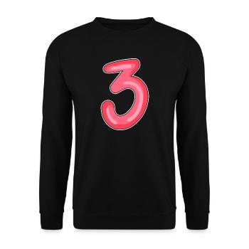 3 - Drei - Unisex Pullover - Schwarz - Vorne - Alina (178cm) & Michal (187cm)