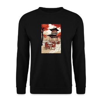 Asian Coffee - Unisex Sweatshirt - black - Front - Alina (178cm) & Michal (187cm)