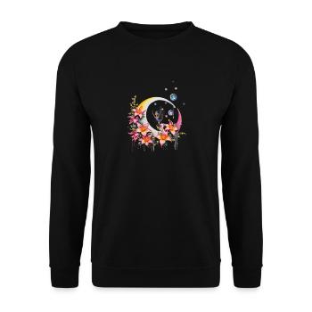 Fee tanzt auf dem Mond - Unisex Pullover - Schwarz - Vorne - Alina (178cm) & Michal (187cm)