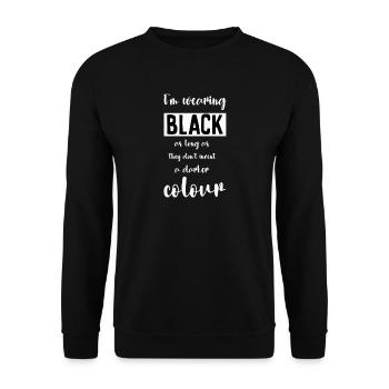 I'm wearing Black - Unisex Pullover - Schwarz - Vorne - Alina (178cm) & Michal (187cm)