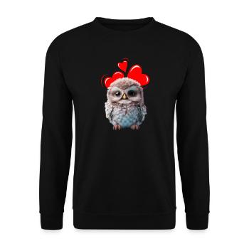 Valentinstag Geschenk,Happy Valentine's Day Shirt - Unisex Pullover - Schwarz - Vorne - Alina (178cm) & Michal (187cm)