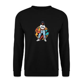 B-Girl Graffiti - Unisex Pullover - Schwarz - Vorne - Alina (178cm) & Michal (187cm)