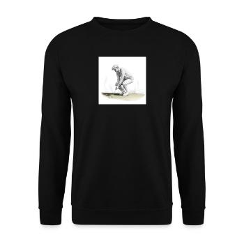 Golfeur avec -club - Sweat-shirt Unisexe - noir - Devant - Alina (178cm) & Michal (187cm)