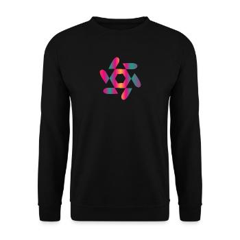 MOTHER'S DAY. HAPPY MOTHER'S DAY. MOM - Unisex Sweatshirt - black - Front - Alina (178cm) & Michal (187cm)