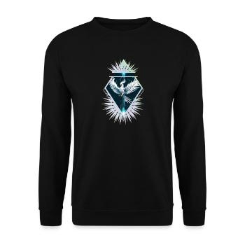 Merveilleux phénix fantaisie blanc. - Sweat-shirt Unisexe - noir - Devant - Alina (178cm) & Michal (187cm)