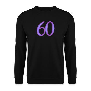 60. 60 YEARS. 60th ANNIVERSARY. 60TH BIRTHDAY. - Unisex Sweatshirt - black - Front - Alina (178cm) & Michal (187cm)