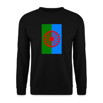 115552801 179234121 Roma-Flagge 2 - Unisex Pullover - Schwarz - Vorne - Alina (178cm) & Michal (187cm)