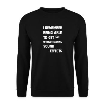 I make sound effects - Unisex Sweatshirt - black - Front - Alina (178cm) & Michal (187cm)