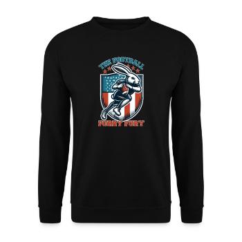 Lièvre aujourd’hui, parti demain : la fureur poilue du football - Sweat-shirt Unisexe - noir - Devant - Alina (178cm) & Michal (187cm)