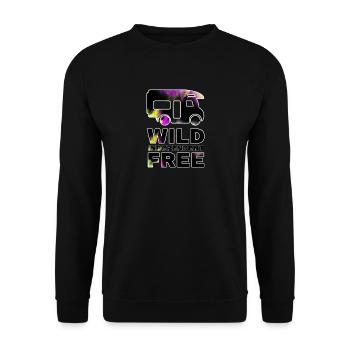 Camper Freedom - Unisex Sweatshirt - black - Front - Alina (178cm) & Michal (187cm)