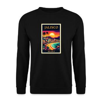Design de coucher de soleil à Jalisco, au Mexique - Sweat-shirt Unisexe - noir - Devant - Alina (178cm) & Michal (187cm)