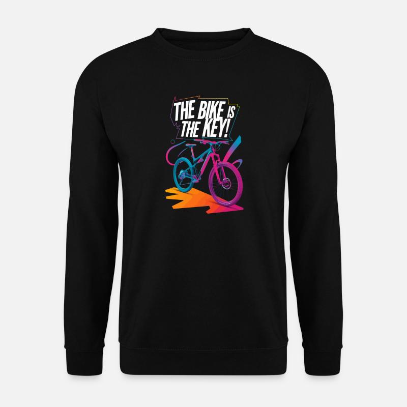 Vibrant Bicycle Enthusiasm Design - Unisex Sweatshirt - black