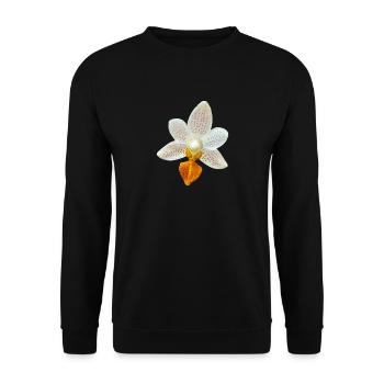 Fleur d’orchidée Phalaenopsis MiniMark Orchidée - Sweat-shirt Unisexe - noir - Devant - Alina (178cm) & Michal (187cm)