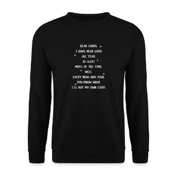 Dear Santa - Unisex Pullover - Schwarz - Vorne - Alina (178cm) & Michal (187cm)