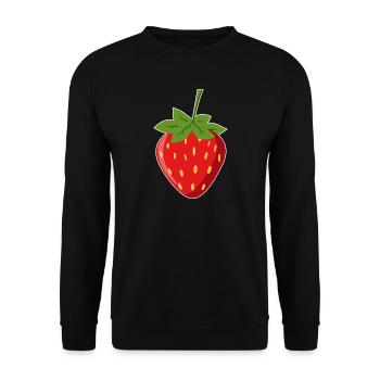 Fraise - Sweat-shirt Unisexe - noir - Devant - Alina (178cm) & Michal (187cm)