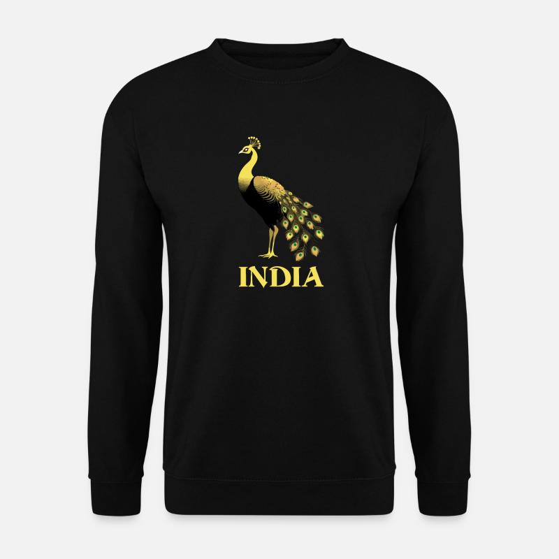 Pfau - Vogel Indiens - Unisex Pullover - Schwarz