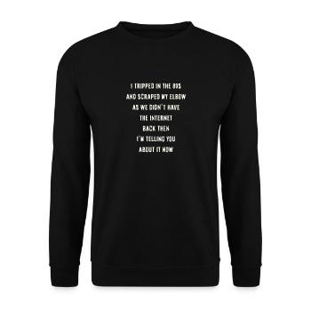 Time mirror - Unisex Sweatshirt - black - Front - Alina (178cm) & Michal (187cm)