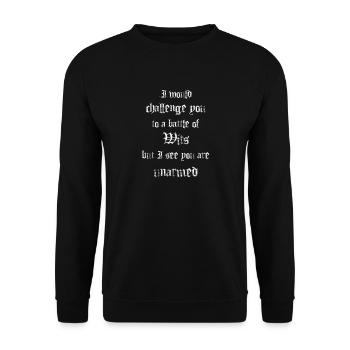Battle of wits - Unisex Sweatshirt - black - Front - Alina (178cm) & Michal (187cm)