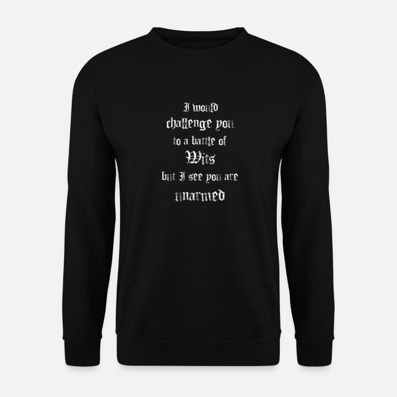 Battle of wits - Unisex Pullover - Schwarz