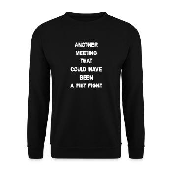 Another Meeting - Unisex Pullover - Schwarz - Vorne - Alina (178cm) & Michal (187cm)
