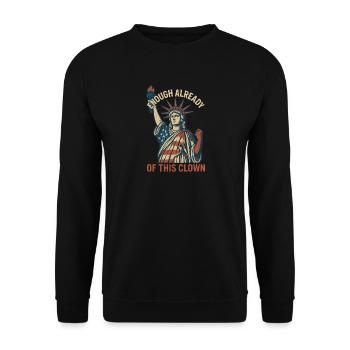 Assez déjà de ce clown - Sweat-shirt Unisexe - noir - Devant - Alina (178cm) & Michal (187cm)