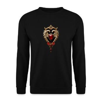 L’élégance en rouge et or - Sweat-shirt Unisexe - noir - Devant - Alina (178cm) & Michal (187cm)