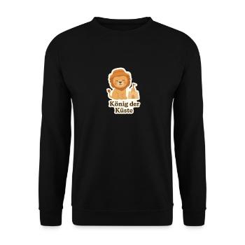 König der Küste - Unisex Pullover - Schwarz - Vorne - Alina (178cm) & Michal (187cm)