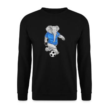 éléphant joueur de football football sports de football - Sweat-shirt Unisexe - noir - Devant - Alina (178cm) & Michal (187cm)