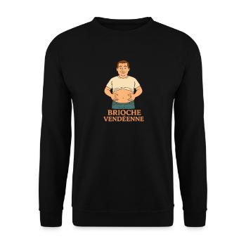 Brioche vendéenne humour ventre rond - Sweat-shirt Unisexe - noir - Devant - Alina (178cm) & Michal (187cm)