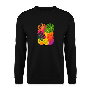 Tropischer Rausch - Unisex Pullover - Schwarz - Vorne - Alina (178cm) & Michal (187cm)