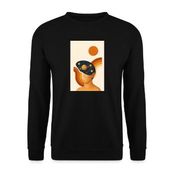 Génie abstrait - Sweat-shirt Unisexe - noir - Devant - Alina (178cm) & Michal (187cm)