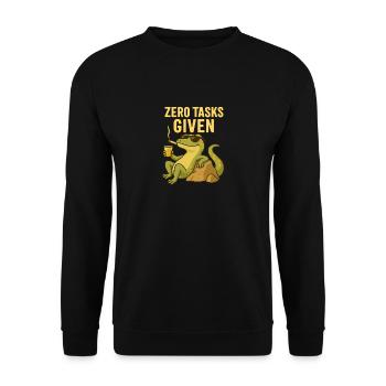 Zero Tasks Given – Gecko Edition - Unisex Pullover - Schwarz - Vorne - Alina (178cm) & Michal (187cm)