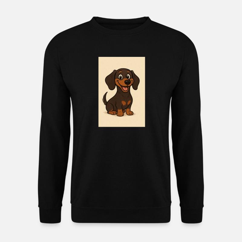 Glücklicher Dackel - Unisex Pullover - Schwarz