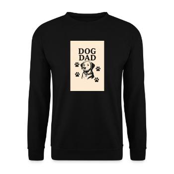 Hund Papa - Unisex Pullover - Schwarz - Vorne - Alina (178cm) & Michal (187cm)