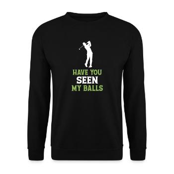 Golf - Hast du meine Bälle gesehen? - Unisex Pullover - Schwarz - Vorne - Alina (178cm) & Michal (187cm)