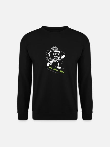 Ribbo als Detektiv auf Spurensuche - Unisex Pullover - Schwarz