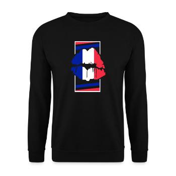 Frankreich - Unisex Pullover - Schwarz - Vorne - Alina (178cm) & Michal (187cm)
