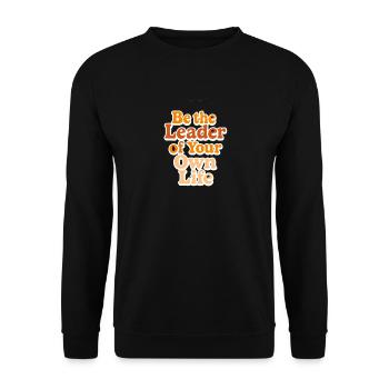 Inspirational leadership text design - Unisex Sweatshirt - black - Front - Alina (178cm) & Michal (187cm)