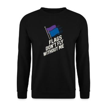Colorguard Captain Marching Band Flag Twirl Team - Unisex Sweatshirt - black - Front - Alina (178cm) & Michal (187cm)