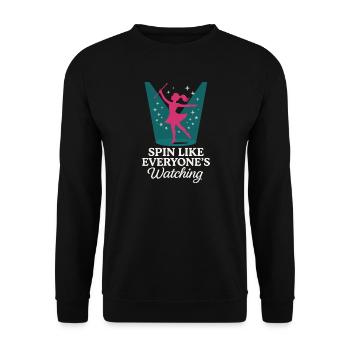 Baton Twirler Majorette Captain Squad Club - Unisex Sweatshirt - black - Front - Alina (178cm) & Michal (187cm)