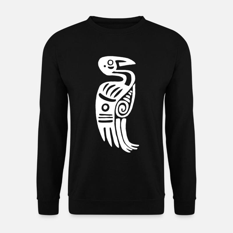 Weißer Stammesvogel - Unisex Pullover - Schwarz