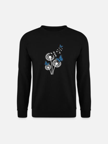 schmetterlinge & löwenzahn - Unisex Pullover - Schwarz