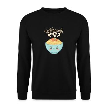 Vaffanculo T-Shirt Lustig Spruch Italien Spaß Fun - Unisex Pullover - Schwarz - Vorne - Alina (178cm) & Michal (187cm)
